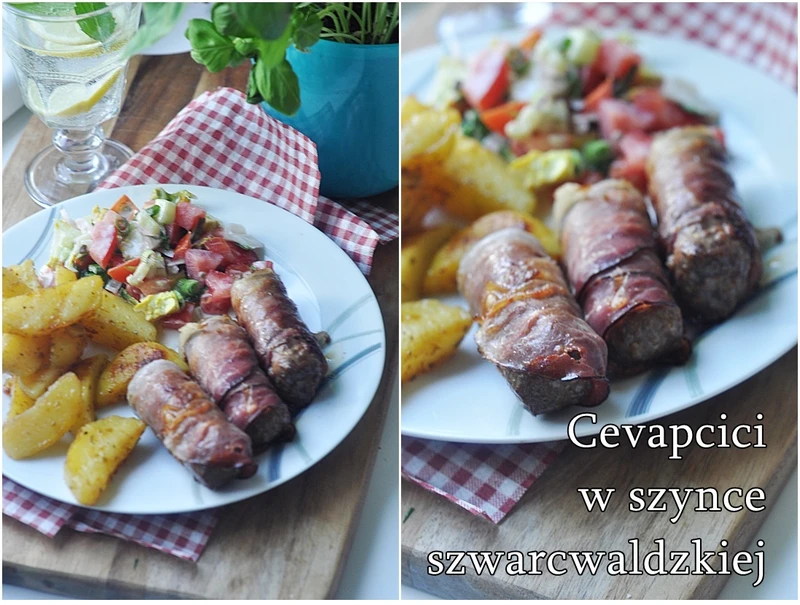 Cevapcici  w szynce szwarcwaldzkiej.
