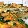 Pieczona frittata z topinamburem i szpinakiem