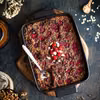 Pieczona owsianka czekoladowa z malinami i czekoladą