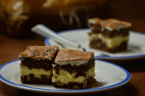 Sernik czarno biały z pianką