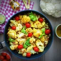Kalafior curry z kaszą gryczaną