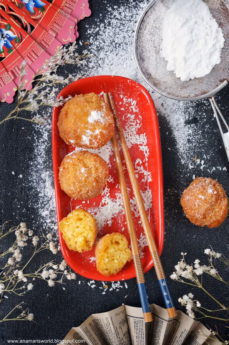 Azjatyckie mini pączusie z mango i kokosem