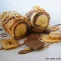 Naleśniki z kaszy jaglanej z bananami i czekoladą
