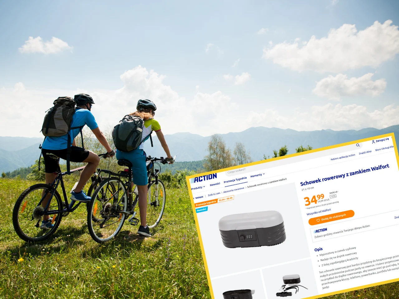 Mały, ale sprytny! Schowek rowerowy na szyfr z Action za 34,99 zł to bezpieczeństwo i wygoda!