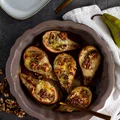 Gruszki zapiekane z gorgonzolą, orzechami włoskimi i miodem - food²