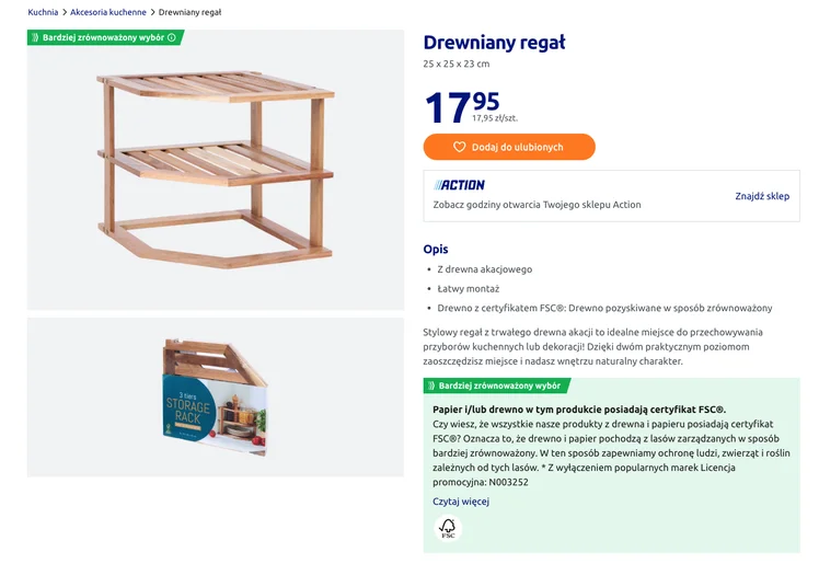 Zdjęcie Ta półka z Action wygląda jak z katalogu wnętrz! Kosztuje tylko 17,95 zł, a robi efekt „wow” w kuchni #1