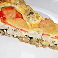 Dietetyczna tarta z kurczakiem mozarellą i cukinią
