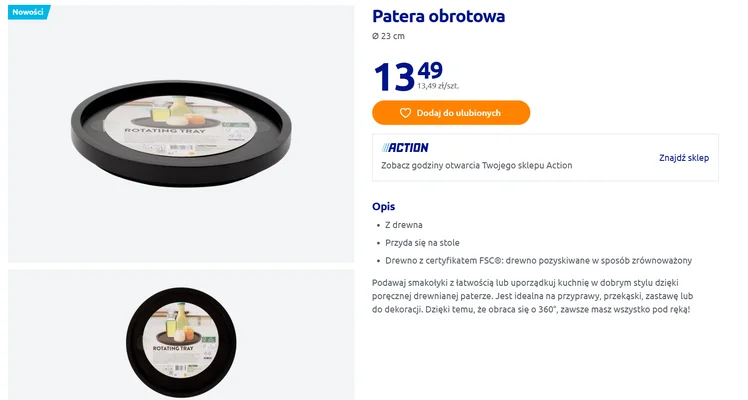 Zdjęcie Styl, porządek i funkcjonalność za 13,49 zł? Obrotowa patera z Action podbija kuchnie i stoły! 🔄🍽️ #2