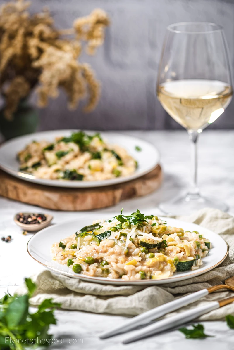 Risotto z porem i cukinią