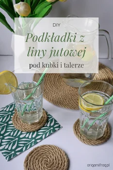 DIY Podkładki z liny jutowej pod kubki i talerze