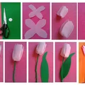 Tulipany z materiału - dekoracje