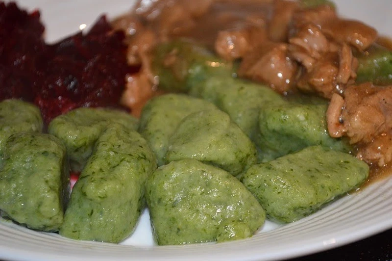 Kopytka ze szpinakiem