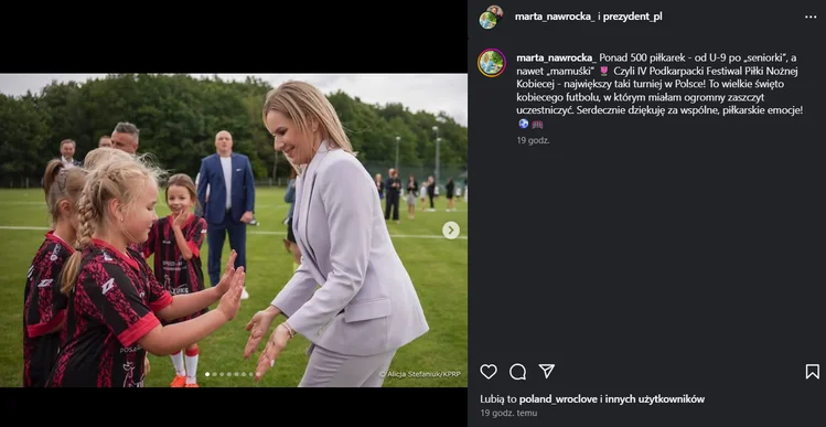 Zdjęcie Oficjalny debiut Marty Nawrockiej. Pierwsza Dama RP wsparła piłkę nożną kobiet! #1