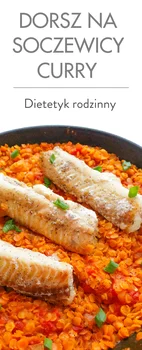 Dorsz na soczewicy curry