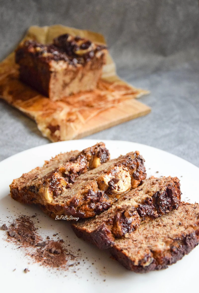 Bezglutenowy chlebek bananowy wegański FIT
