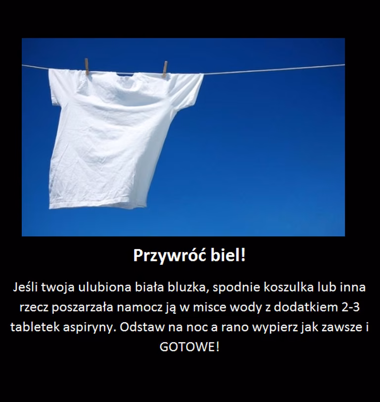 Przywróć intensywną biel swoim ubraniom!