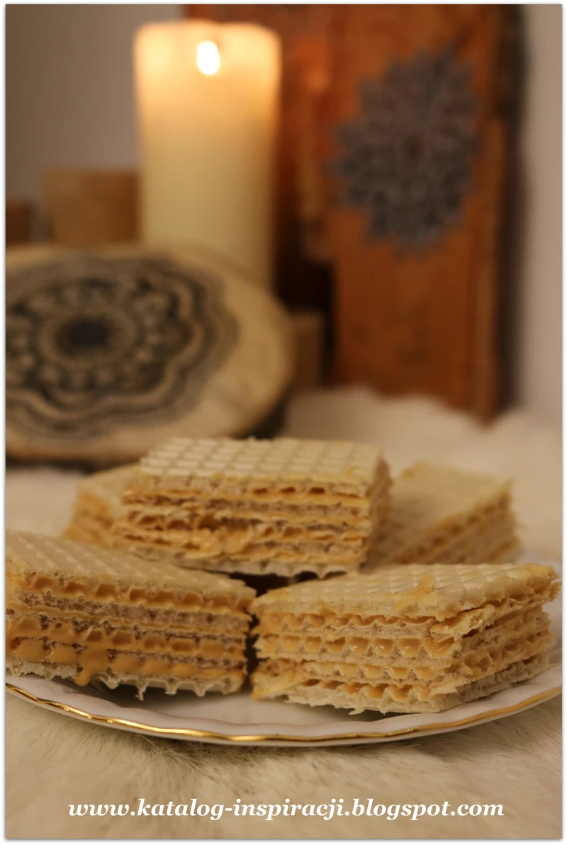 Wafle z kremem & jesienne dekoracje
