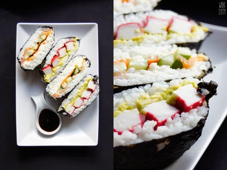 Sushi kanapka - onigirazu (3 składniki)