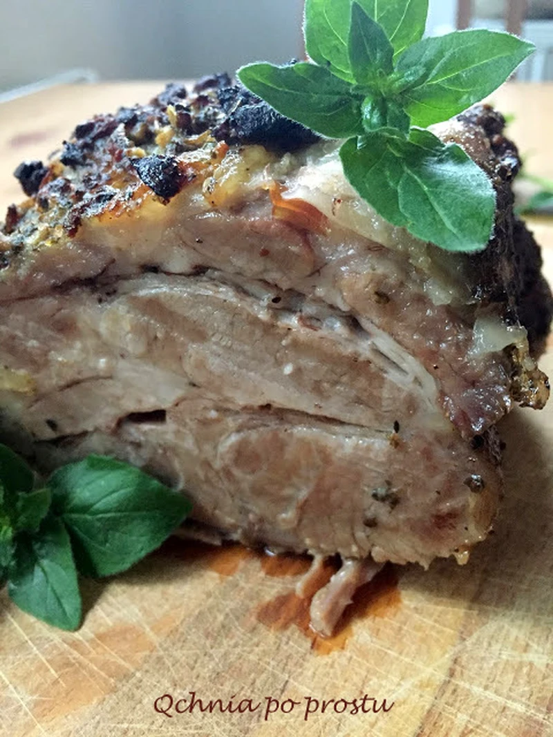 Pieczona karkówka marynowana w musztardzie