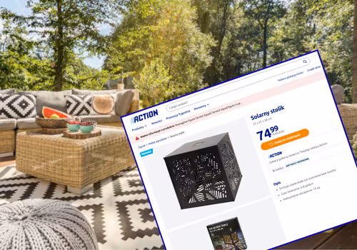 Ten solarny stolik z Action za 74 zł to hit na balkon i taras! Bez kabli i prądu, a ażurowy stelaż bosko rozprasza światło