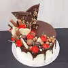 Tort czekoladowo -orzechowy w stylu Drip Cake