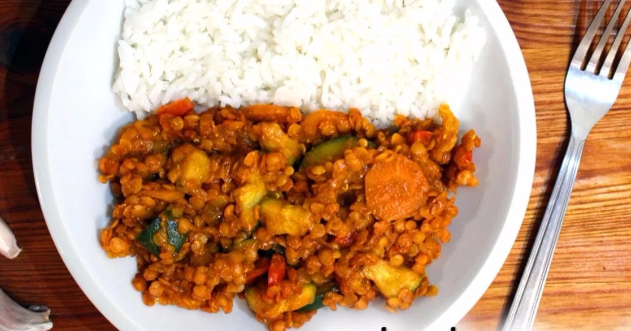 Curry z soczewicą i warzywami