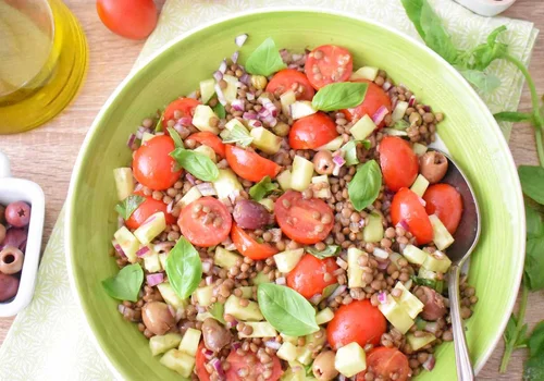 Sycylijska sałatka z soczewicą