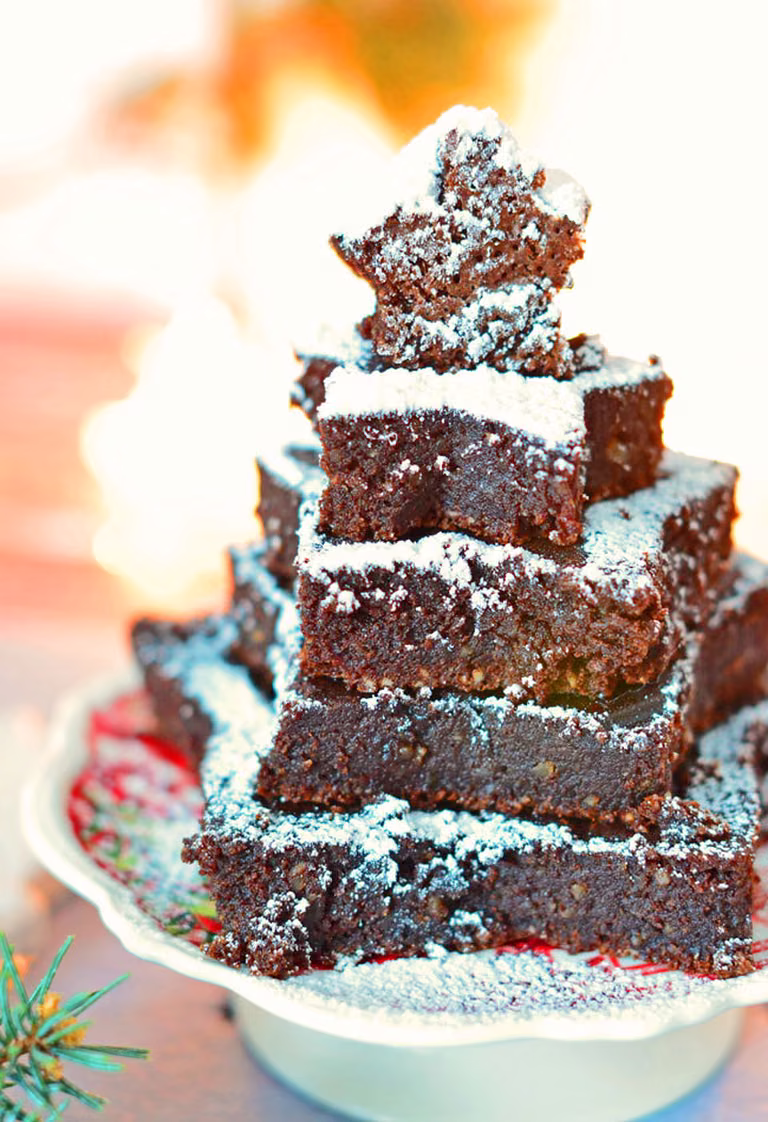 Bezglutenowe brownie piernikowe i gwiazdkowa choinka