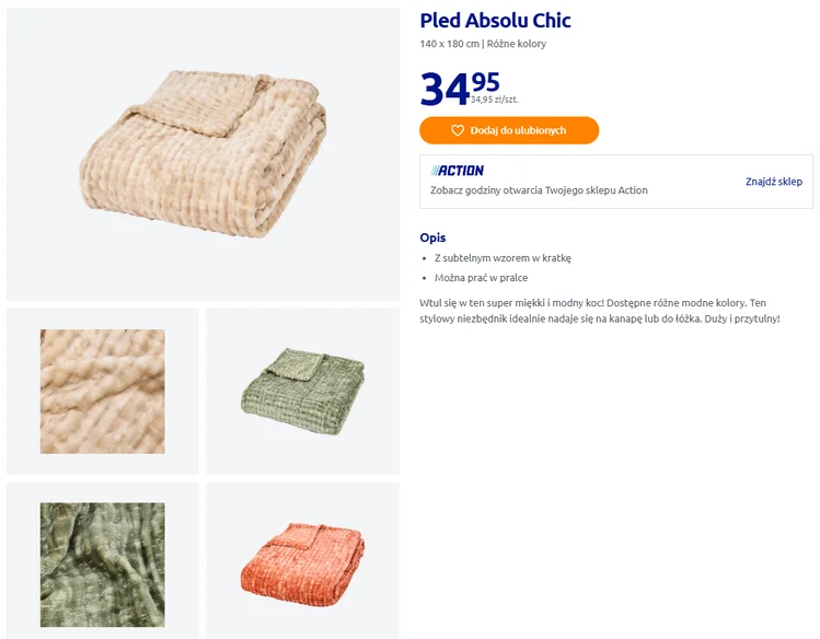Zdjęcie Ten pled z Action doda jesiennego klimatu w salonie za 34,95 zł! Hit za zimne wieczory, a wzór robi efekt wow #1