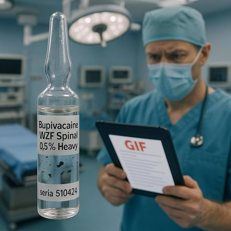 GIF wycofuje Bupivacaine WZF Spinal 0,5% Heavy – co oznacza decyzja nr 24/WC/ZW/2025 dla szpitali, aptek i pacjentów?