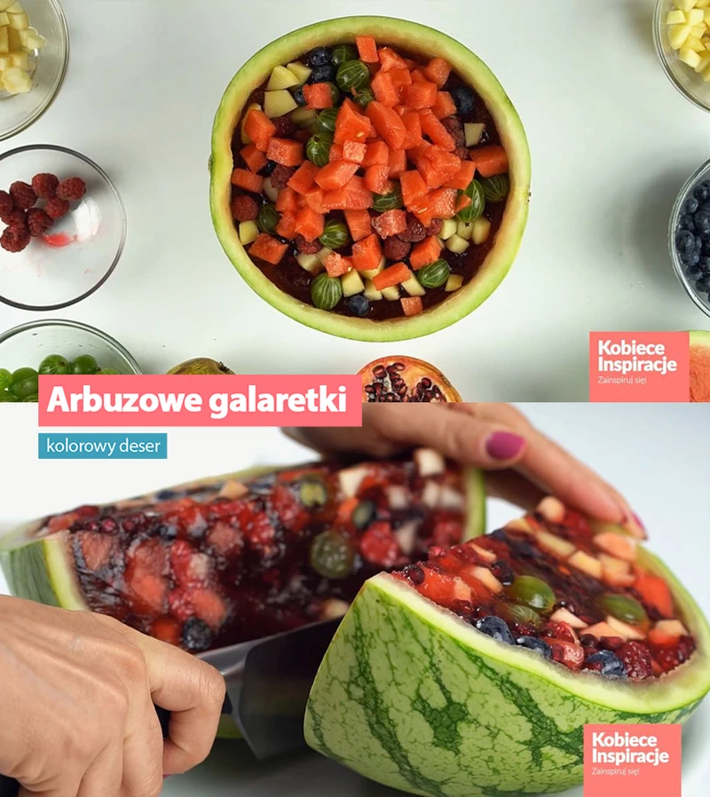 Arbuzowe galaretki - kolorowy deser