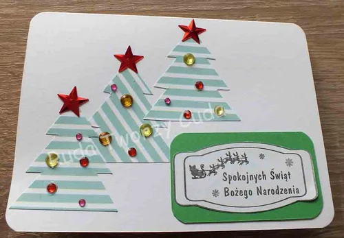 Minimalistyczna kartka świateczna