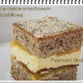 Sernik w cieście orzechowym z masą jabłkową
