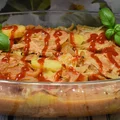 Schab z cebulką i ziemniakami