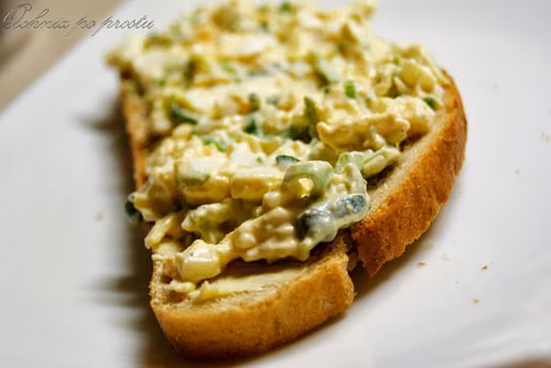 Pasta jajeczna z porem