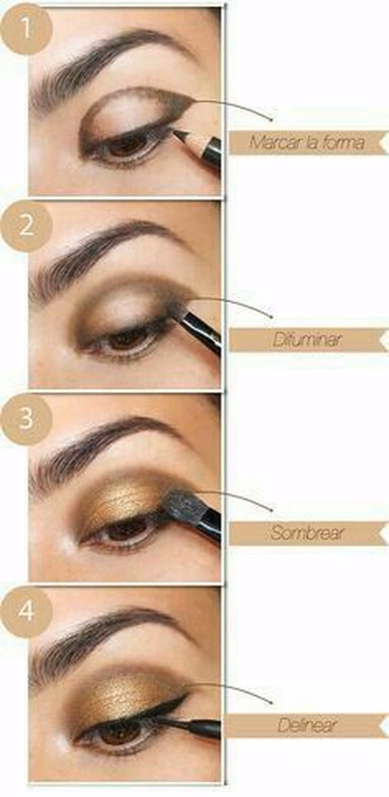 Złoty make up