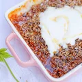 Owsiane crumble z rabarbarem