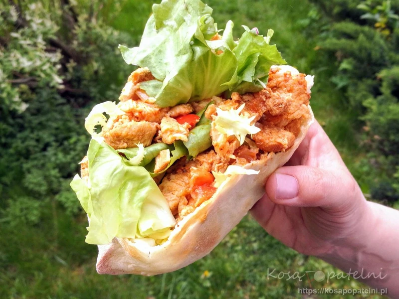 Gyros drobiowy w chlebku pita