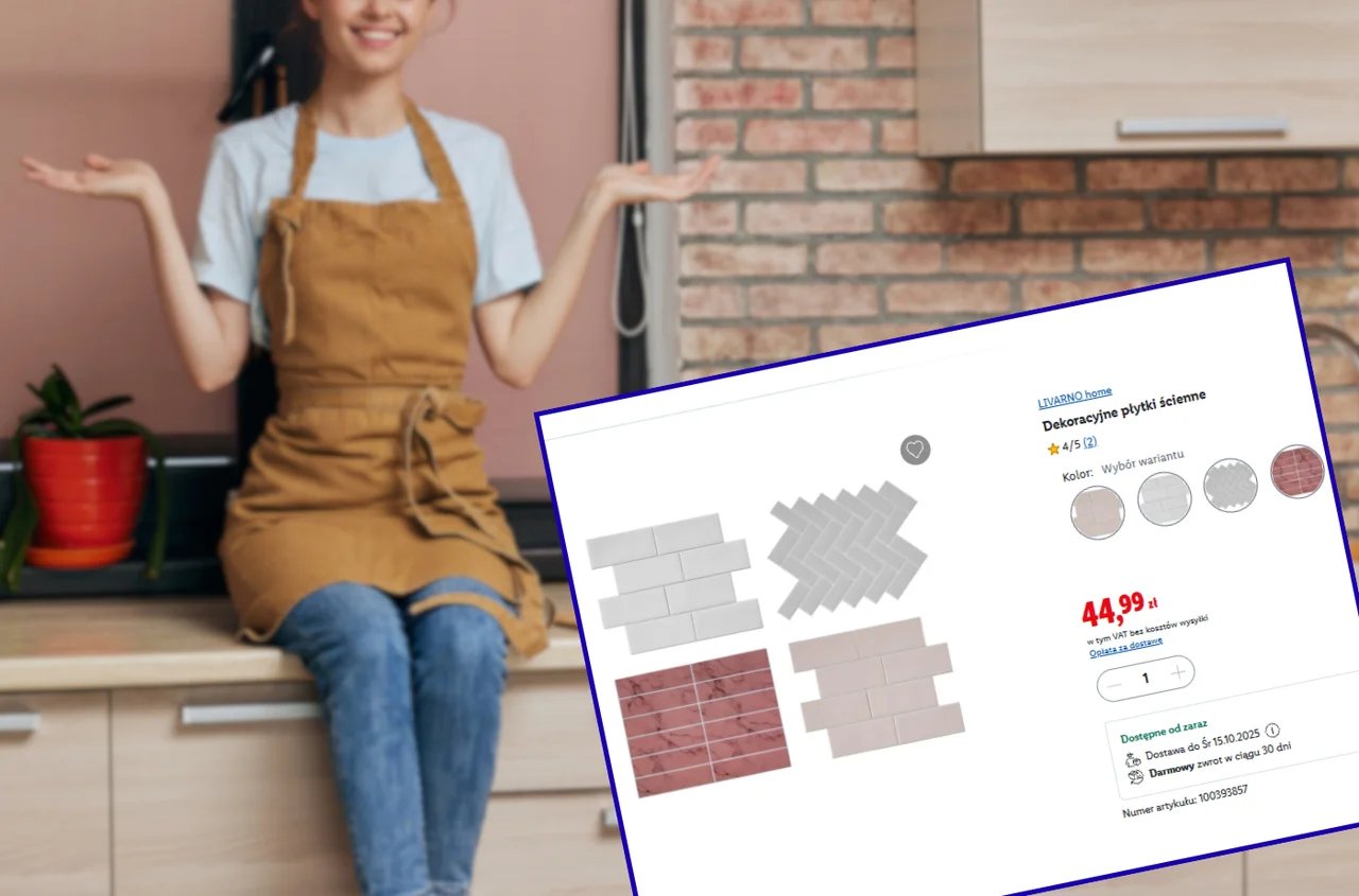 Te samoprzylepne płytki z Lidla za 45 zł robią furorę! Tylko 15 minut, bez fachowców i brudu, a kuchnia jak nowa