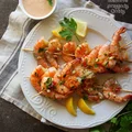 Grillowane krewetki z czosnkiem