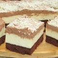 Pyszny delikatny sernik z czekoladową pianką (pieczony) na kakaowym mięciutkim cieście +FILM