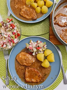 Schab w sosie własnym