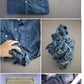 DIY - jeansowa koszula z plamami