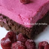 Buraczane brownie z musem malinowo - buraczanym