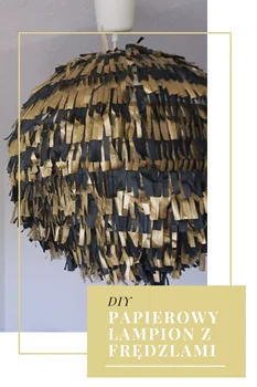 DIY Papierowa lampa z frędzlami