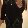 Czarny kardigan wzory azteckie