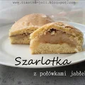 Szybka szarlotka z połówkami jabłek i lukrem ( krok po kroku)