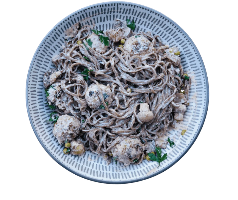 Pulpety Stroganoff z makaronem soba