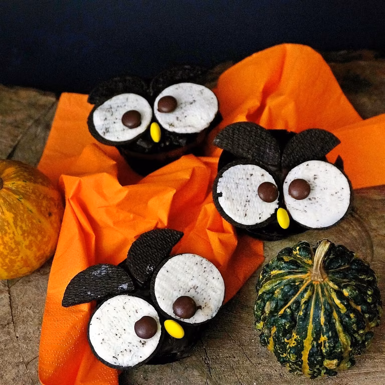 Marchewkowe muffiny sowy na Halloween