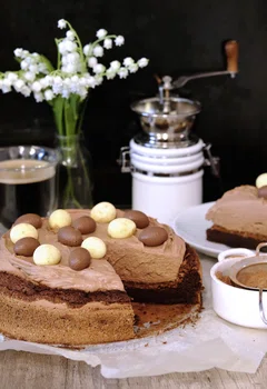 Ciasto czekoladowe z kremem czekoladowym